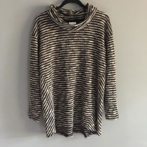 J Jill Stripped Cowl neck Sweater